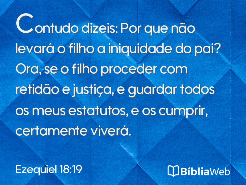 Ezequiel 18:19 em imagem para compartilhar