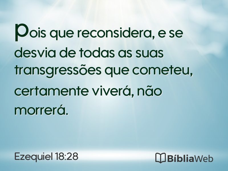 Ezequiel 18:28 em imagem para compartilhar