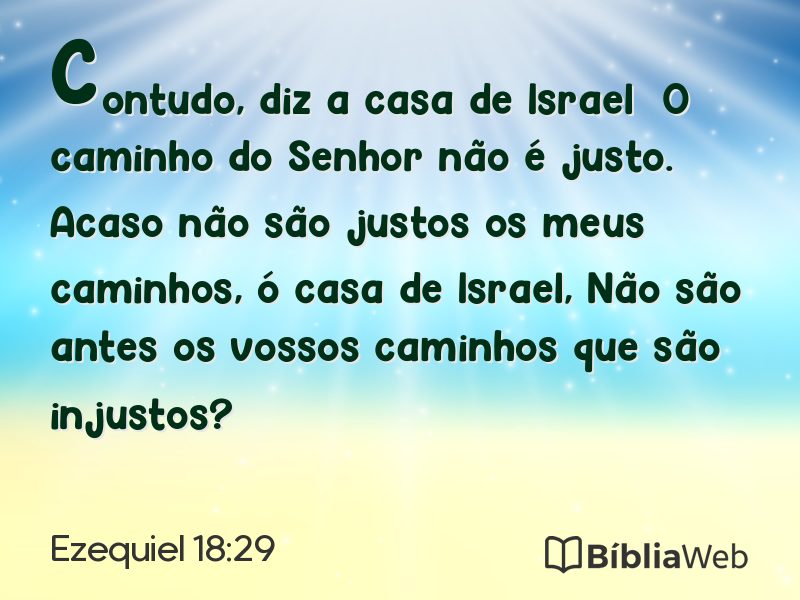 Ezequiel 18:29 em imagem para compartilhar