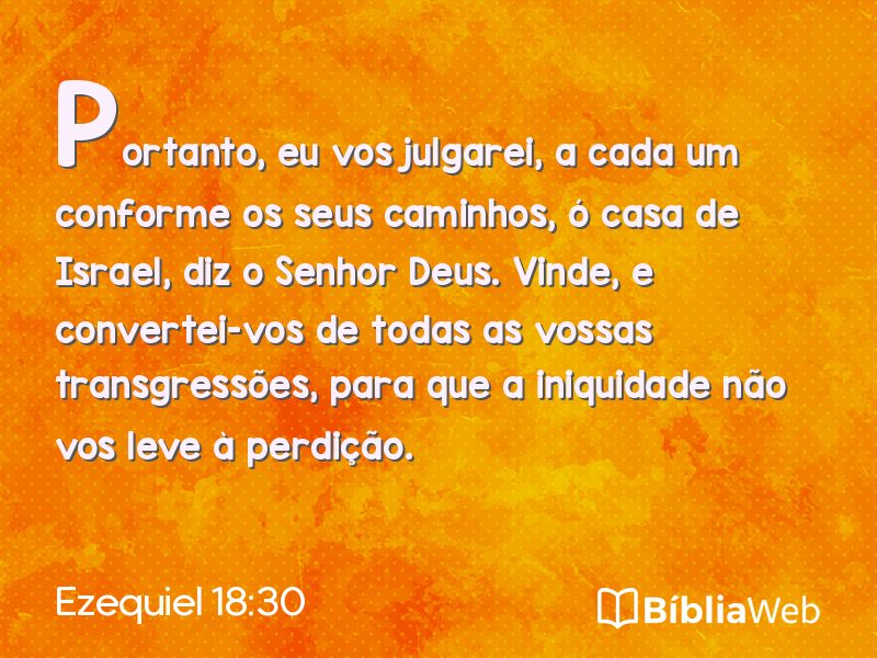 Ezequiel 18:30 em imagem para compartilhar