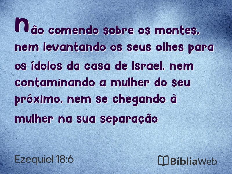 Ezequiel 18:6 em imagem para compartilhar