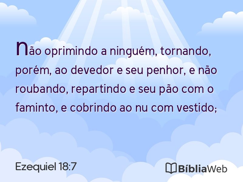 Ezequiel 18:7 em imagem para compartilhar