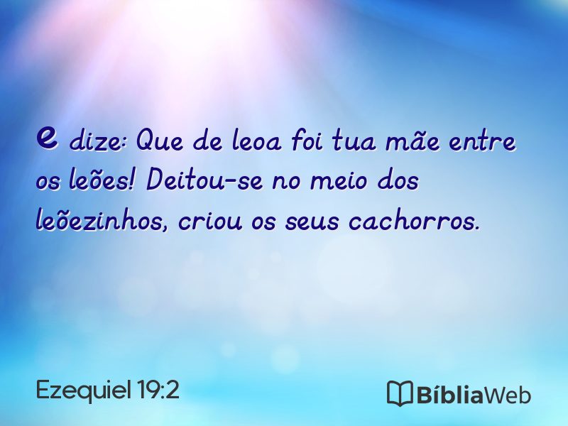 Ezequiel 19:2 em imagem para compartilhar