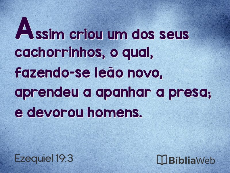 Ezequiel 19:3 em imagem para compartilhar