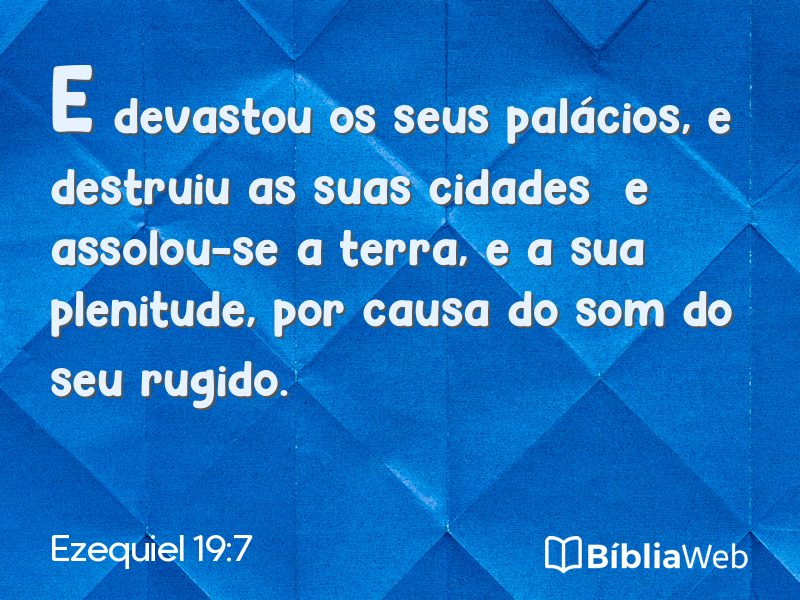 Ezequiel 19:7 em imagem para compartilhar