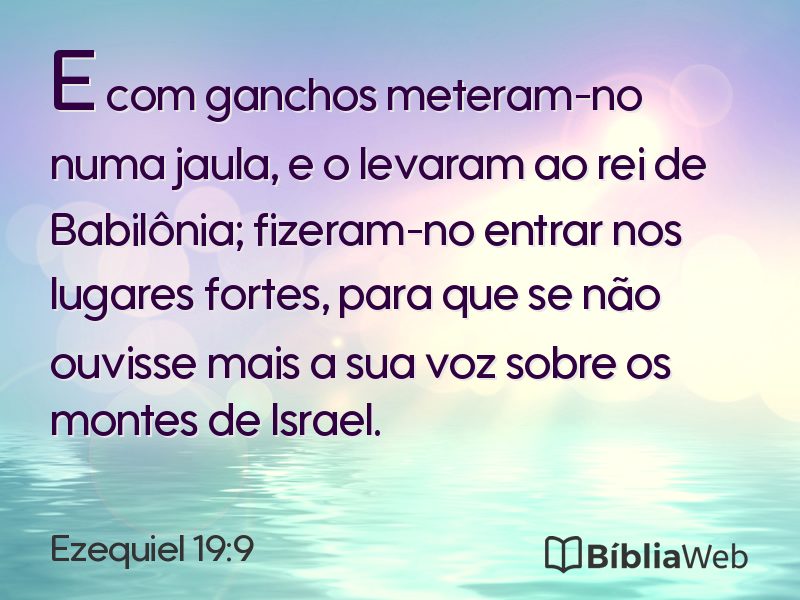 Ezequiel 19:9 em imagem para compartilhar