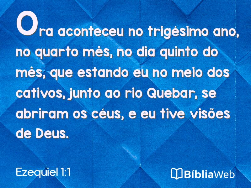 Ezequiel 1:1 em imagem para compartilhar