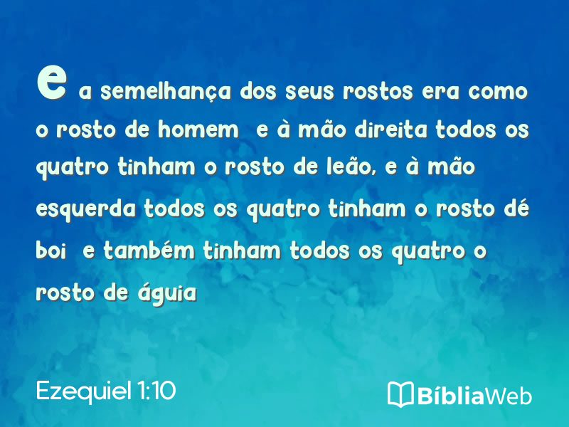 Ezequiel 1:10 em imagem para compartilhar