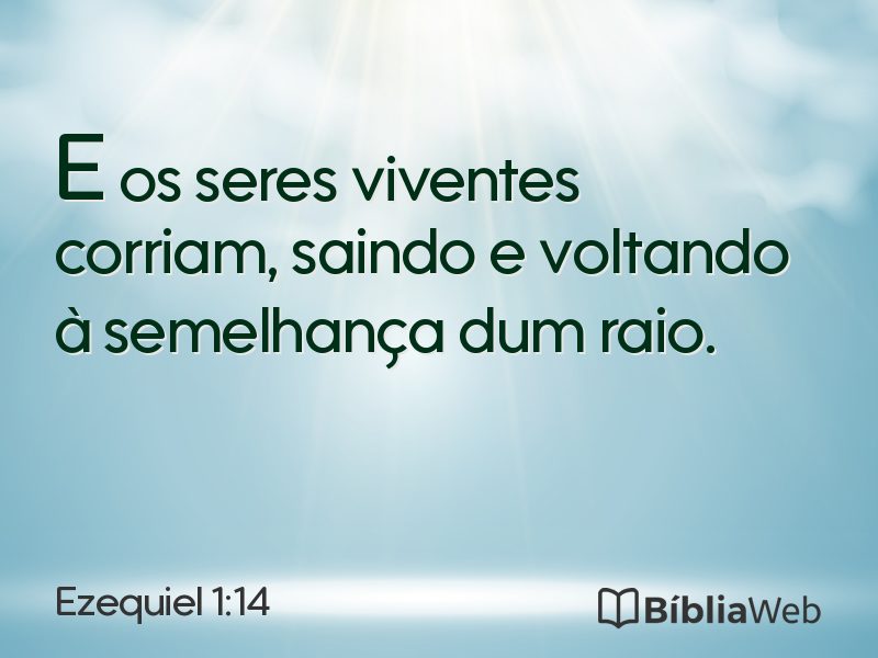 Ezequiel 1:14 em imagem para compartilhar