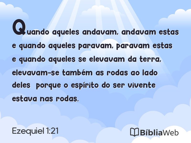 Ezequiel 1:21 em imagem para compartilhar