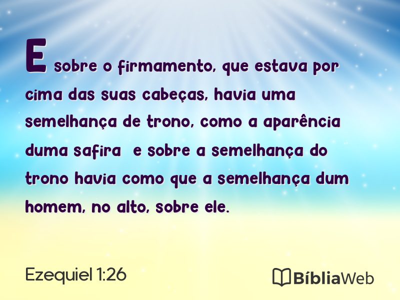Ezequiel 1:26 em imagem para compartilhar