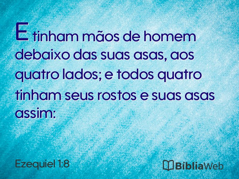 Ezequiel 1:8 em imagem para compartilhar