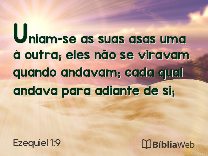 Ezequiel 1:9 em imagem para compartilhar