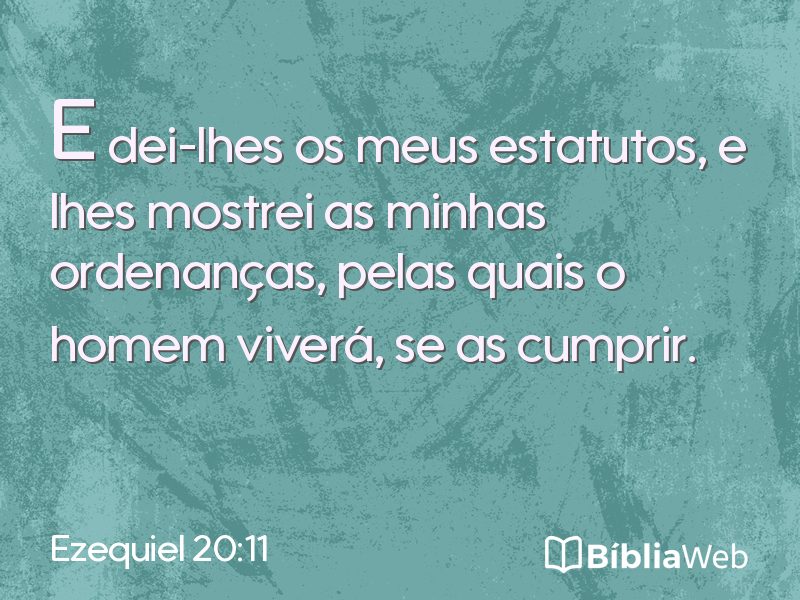 Ezequiel 20:11 em imagem para compartilhar