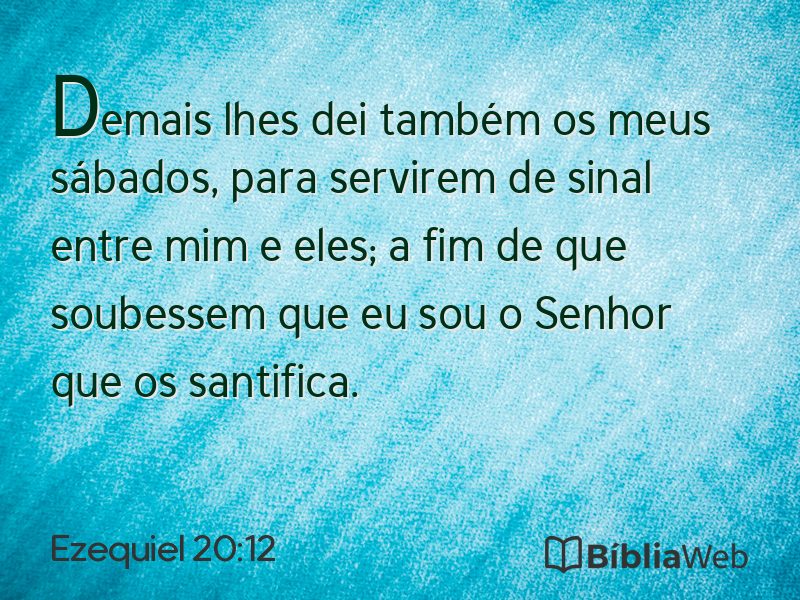 Ezequiel 20:12 em imagem para compartilhar