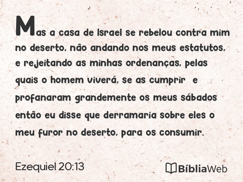 Ezequiel 20:13 em imagem para compartilhar
