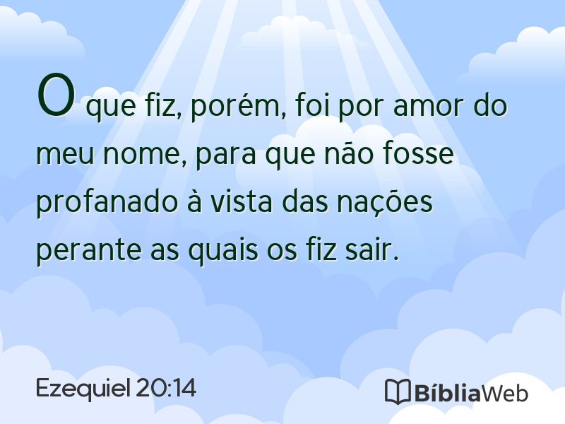 Ezequiel 20:14 em imagem para compartilhar