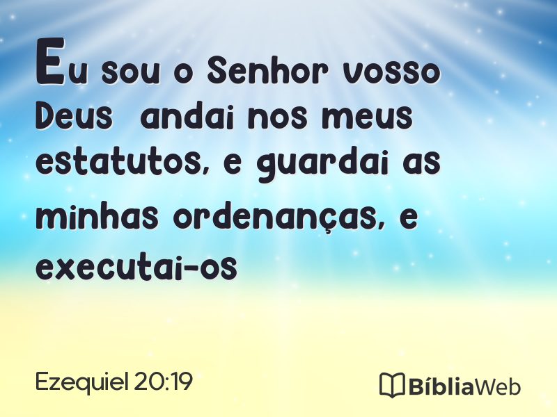 Ezequiel 20:19 em imagem para compartilhar