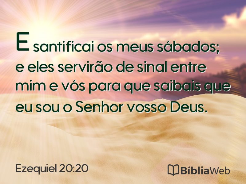Ezequiel 20:20 em imagem para compartilhar