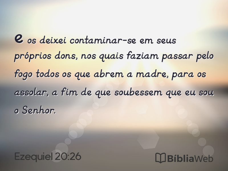 Ezequiel 20:26 em imagem para compartilhar