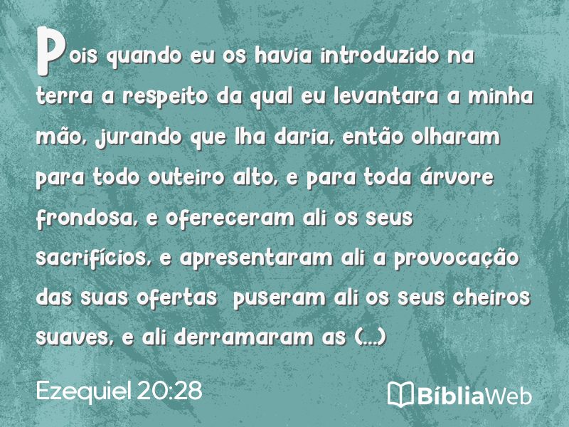 Ezequiel 20:28 em imagem para compartilhar