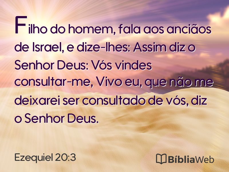 Ezequiel 20:3 em imagem para compartilhar