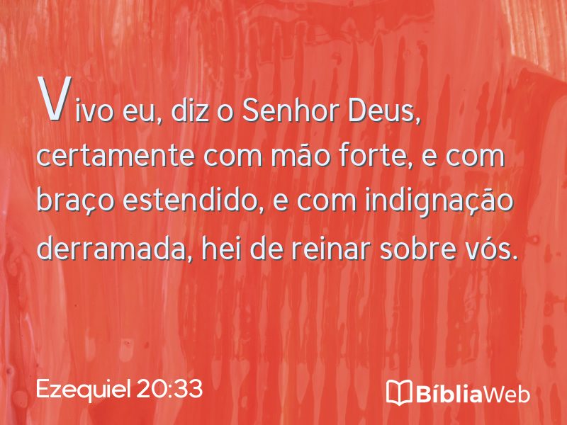 Ezequiel 20:33 em imagem para compartilhar