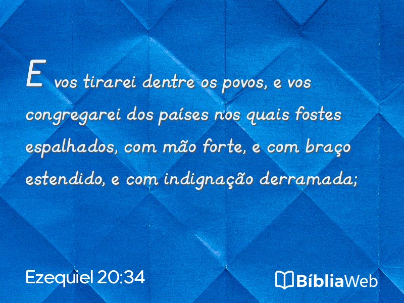 Ezequiel 20:34 em imagem para compartilhar