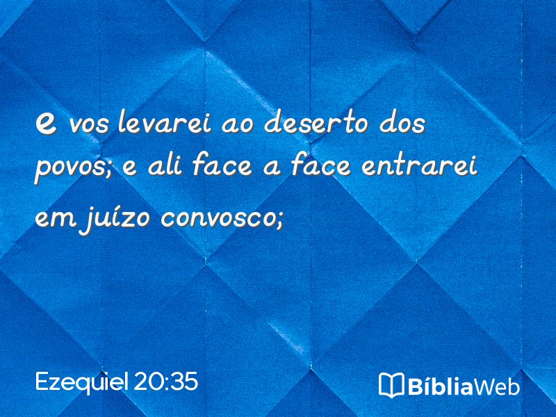 Ezequiel 20:35 em imagem para compartilhar