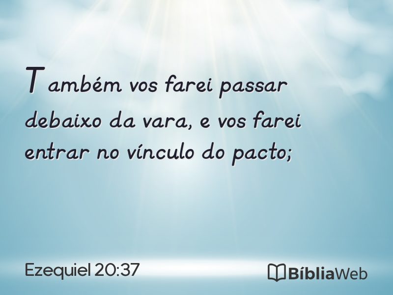 Ezequiel 20:37 em imagem para compartilhar