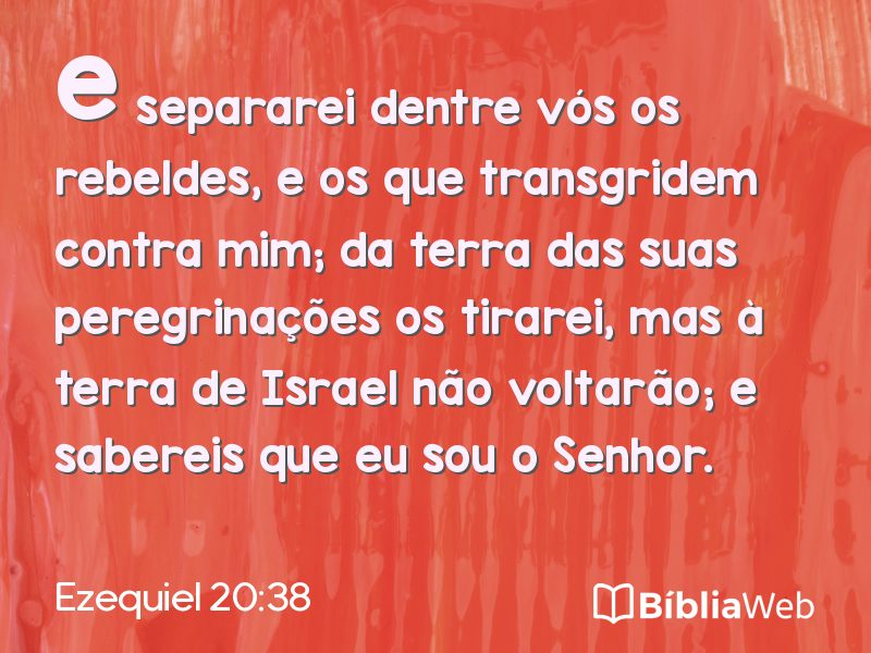 Ezequiel 20:38 em imagem para compartilhar