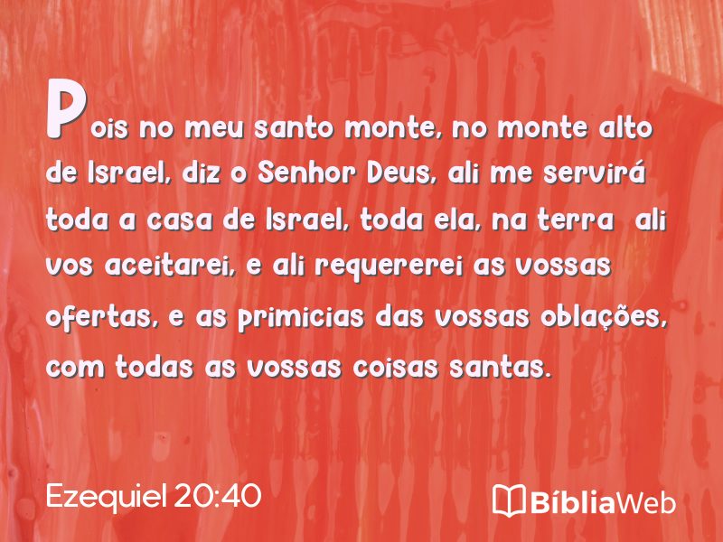Ezequiel 20:40 em imagem para compartilhar