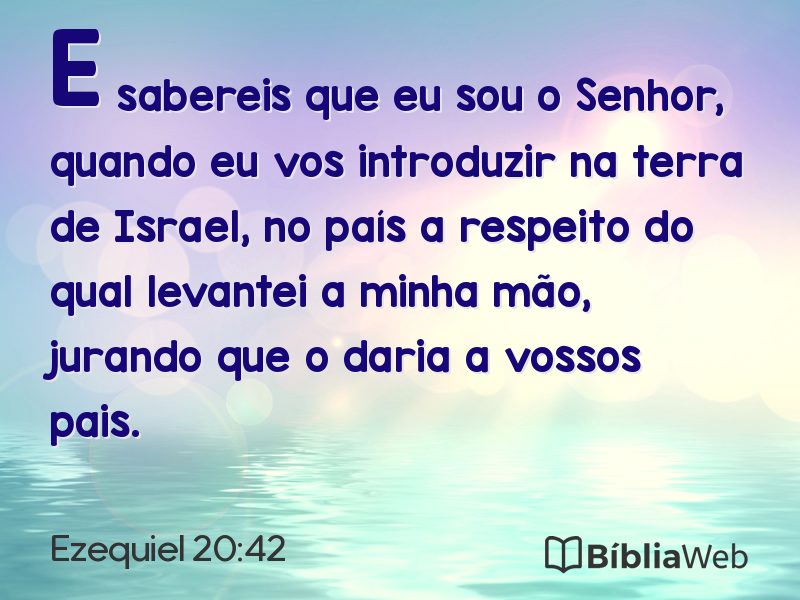 Ezequiel 20:42 em imagem para compartilhar