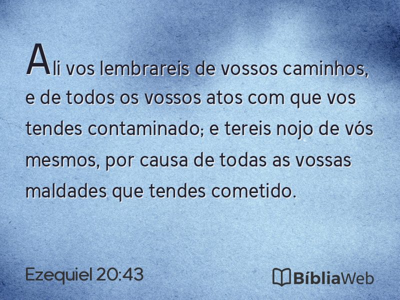 Ezequiel 20:43 em imagem para compartilhar