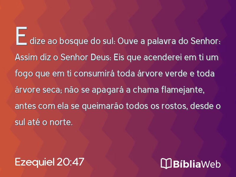 Ezequiel 20:47 em imagem para compartilhar