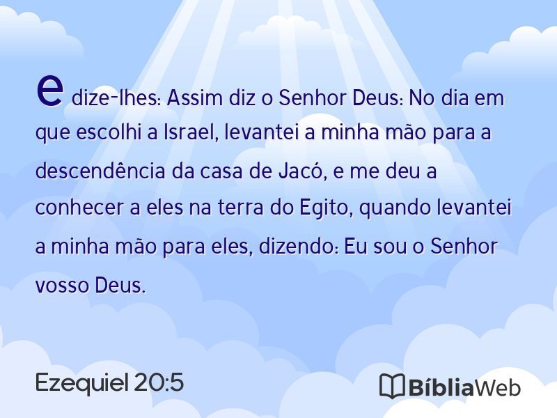 Ezequiel 20:5 em imagem para compartilhar