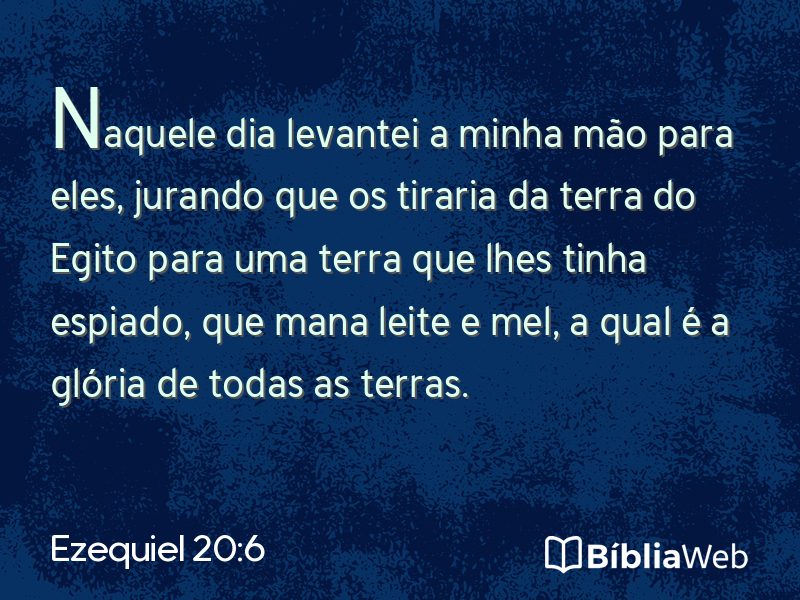 Ezequiel 20:6 em imagem para compartilhar