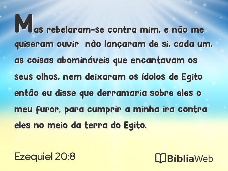 Ezequiel 20:8 em imagem para compartilhar
