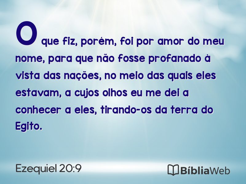 Ezequiel 20:9 em imagem para compartilhar