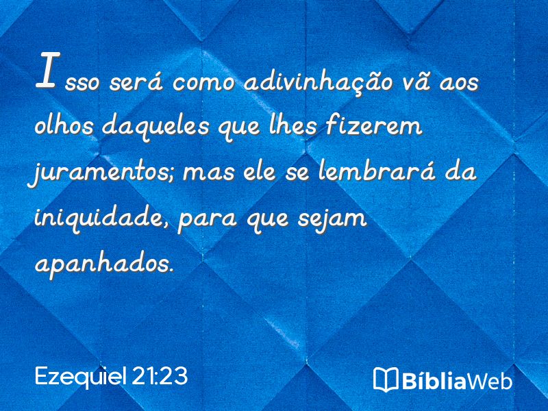 Ezequiel 21:23 em imagem para compartilhar