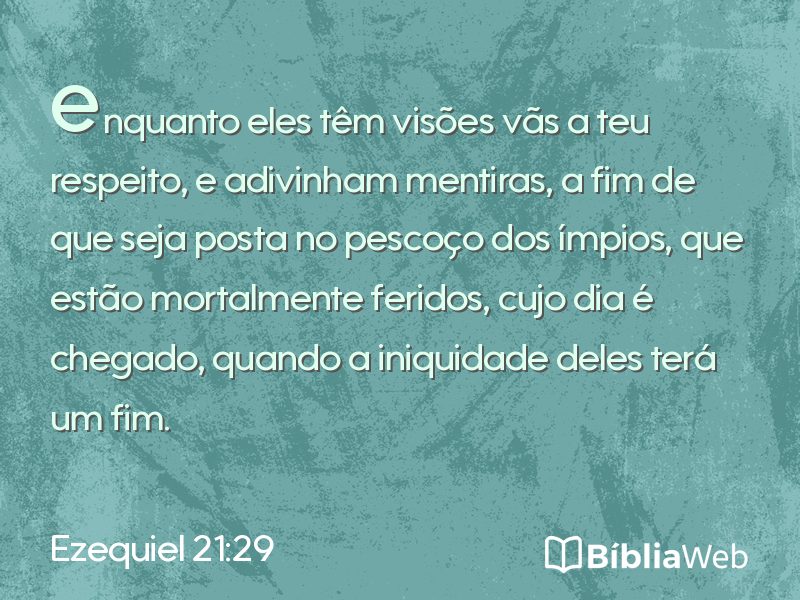 Ezequiel 21:29 em imagem para compartilhar
