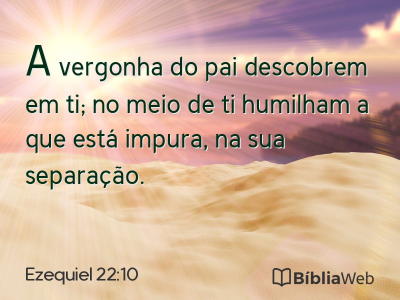 Ezequiel 22:10 em imagem para compartilhar