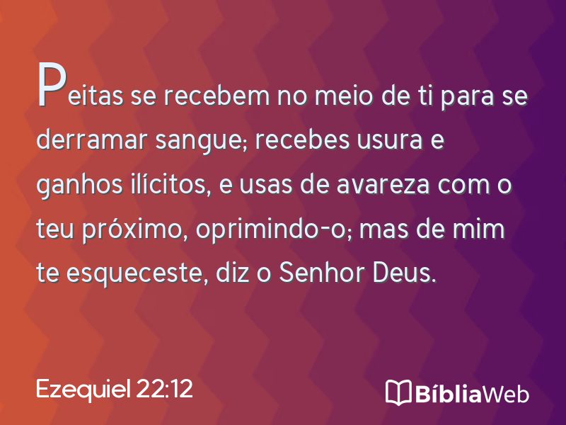 Ezequiel 22:12 em imagem para compartilhar
