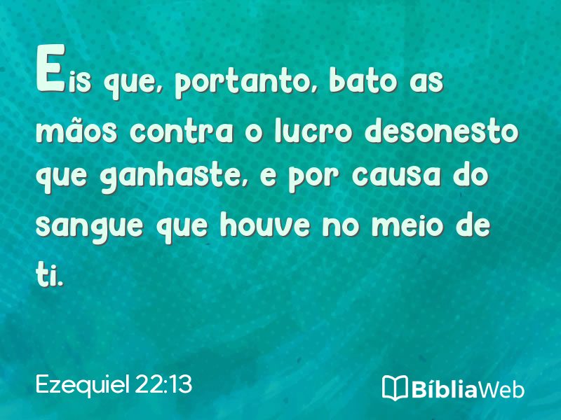 Ezequiel 22:13 em imagem para compartilhar
