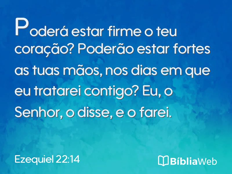 Ezequiel 22:14 em imagem para compartilhar