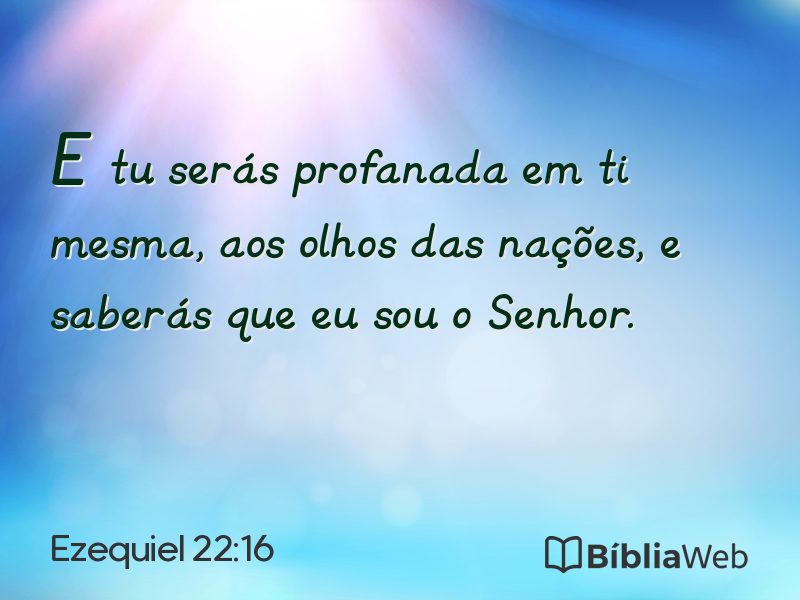Ezequiel 22:16 em imagem para compartilhar
