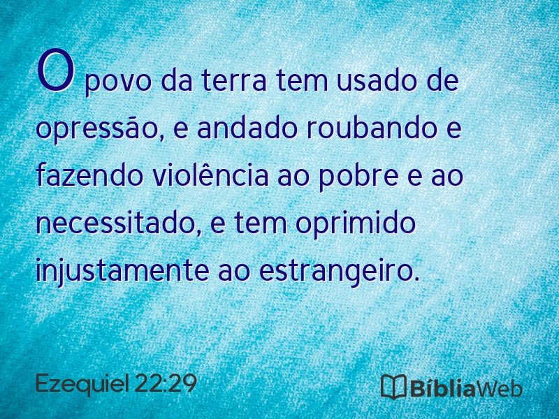 Ezequiel 22:29 em imagem para compartilhar
