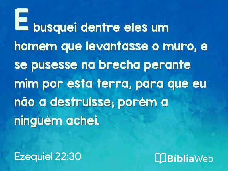 Ezequiel 22:30 em imagem para compartilhar