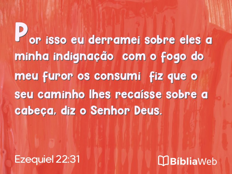 Ezequiel 22:31 em imagem para compartilhar
