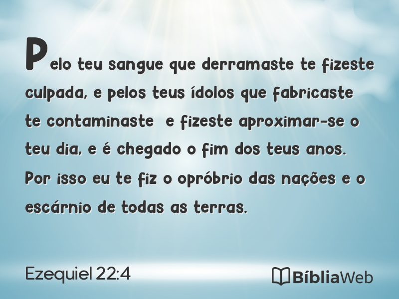 Ezequiel 22:4 em imagem para compartilhar